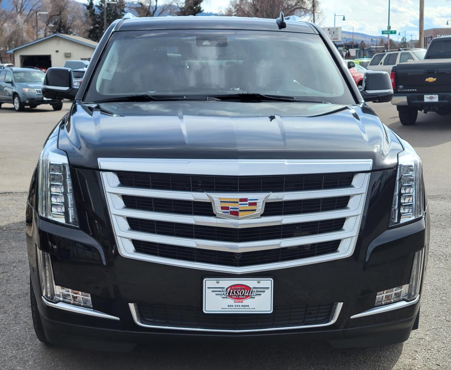 2018 Black /Black Cadillac Escalade ESV (1GYS4HKJ4JR) with an 6.2L V8 engine, 10 Speed Auto transmission, located at 450 N Russell, Missoula, MT, 59801, (406) 543-6600, 46.874496, -114.017433 - Beautiful Black Caddy SUV. 4 Wheel Drive. 6.2L V8 Engine. 10 Speed Automatic Transmission. 3rd Row Seating. Heated and Cooled Leather Seats. Navigation. Bluetooth. Backup Camera. Runningboards. Air Cruise Tilt. Power Windows and Locks. - Photo #2